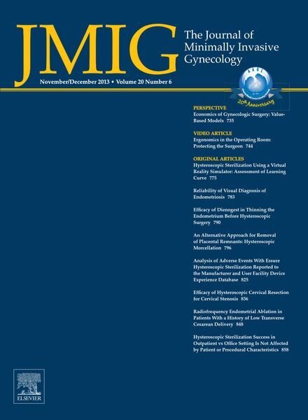 JMIG Journal of Minimally Invasive Gynecology – November 2013 Cover