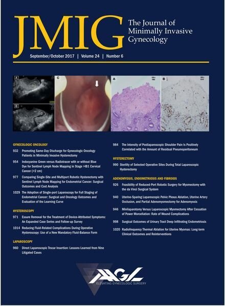 JMIG Journal of Minimally Invasive Gynecology – September 2017 Cover