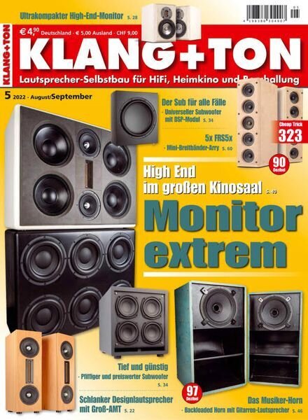 KLANG+TON – August 2022 Cover