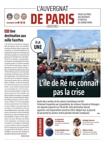 L’Auvergnat de Paris – 04 aout 2022 Cover