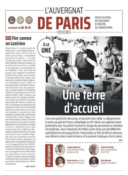 L’Auvergnat de Paris – 28 juillet 2022 Cover