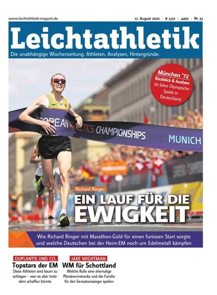 Leichtathletik – 16 August 2022 Cover