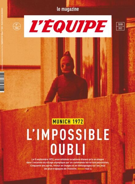 L’Equipe Magazine – 20 Aout 2022 Cover