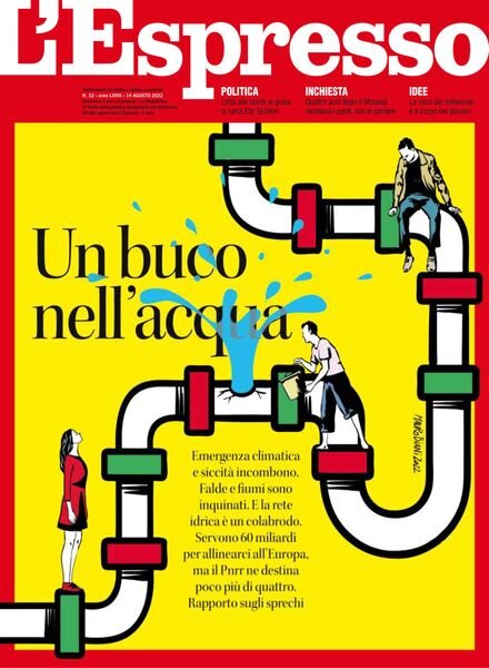 l’Espresso – 14 Agosto 2022 Cover