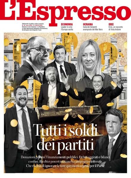 l’Espresso – 31 Luglio 2022 Cover