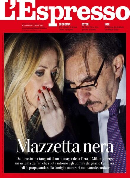 l’Espresso – 7 Agosto 2022 Cover