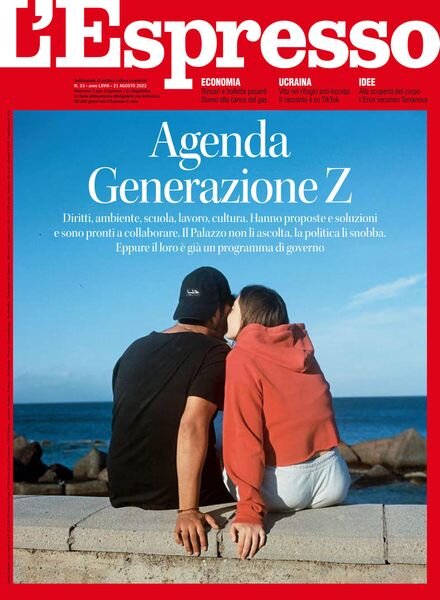 l’Espresso N33 – 21 Agosto 2022 Cover
