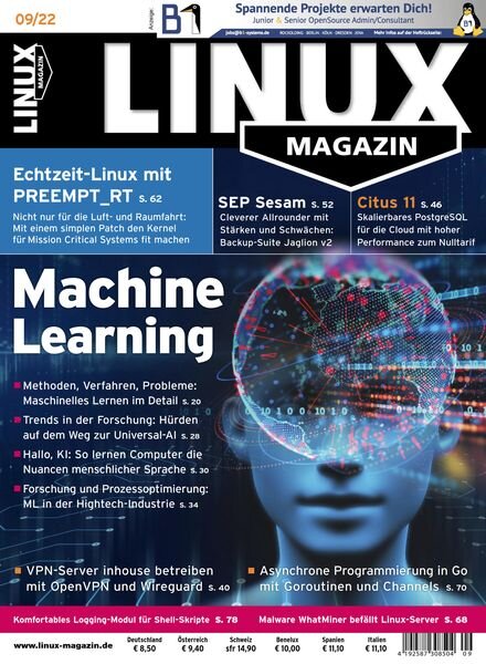 Linux-Magazin – September 2022 Cover