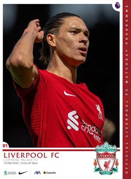 Liverpool FC Programmes – vs Crystal Palace – 15 August 2022 Cover