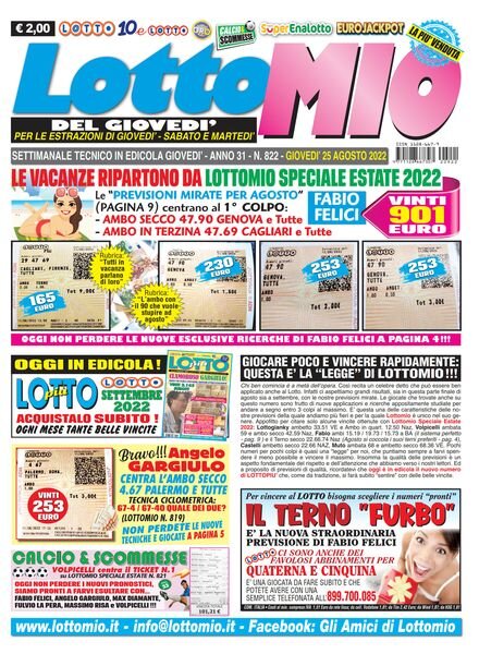 Lottomio del Giovedi – 25 Agosto 2022 Cover