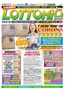 Lottomio del Lunedi – 22 Agosto 2022