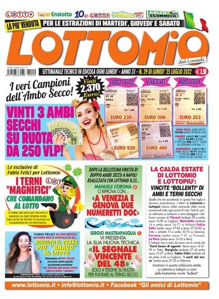 Lottomio del Lunedi – 25 Luglio 2022 Cover