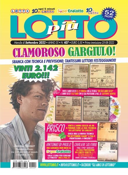 Lottopiu – Settembre 2022 Cover