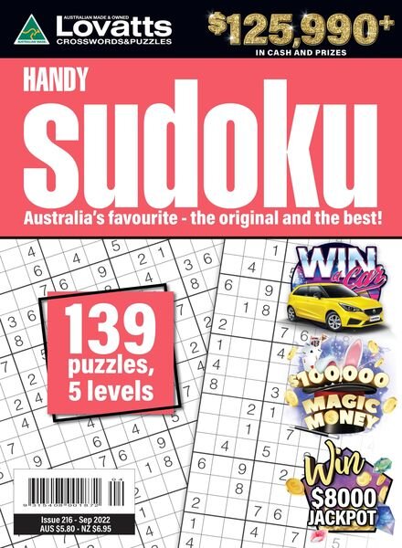 Lovatts Handy Sudoku – September 2022 Cover