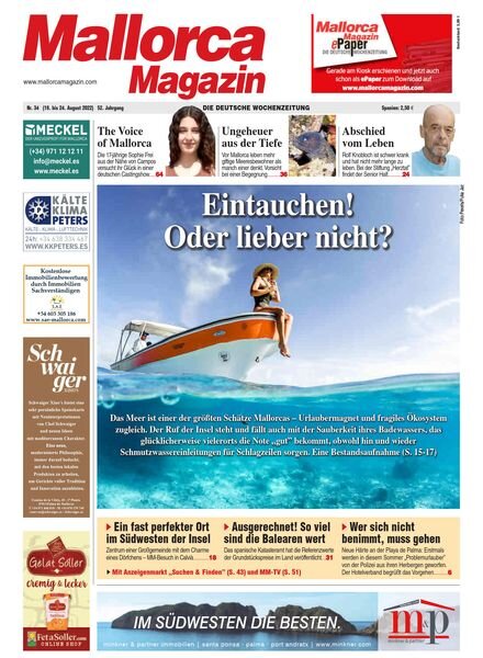 Mallorca Magazin – 18 August 2022 Cover