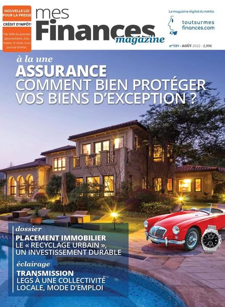 Mes Finances Magazine – aout 2022 Cover