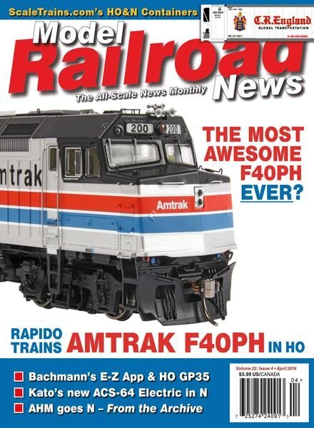 Model Railroad News – May 2016 Cover