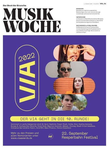 MusikWoche – 01 August 2022 Cover