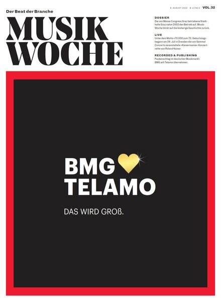 MusikWoche – 08 August 2022 Cover