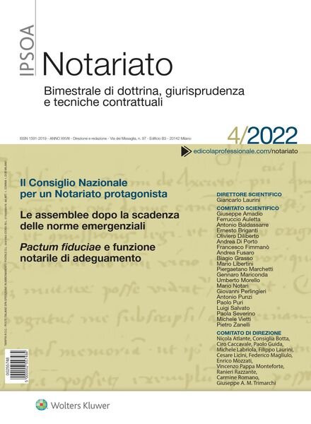 Notariato – N 4 2022 Cover