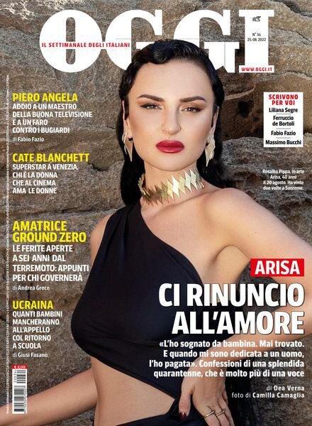 Oggi – 25 agosto 2022 Cover
