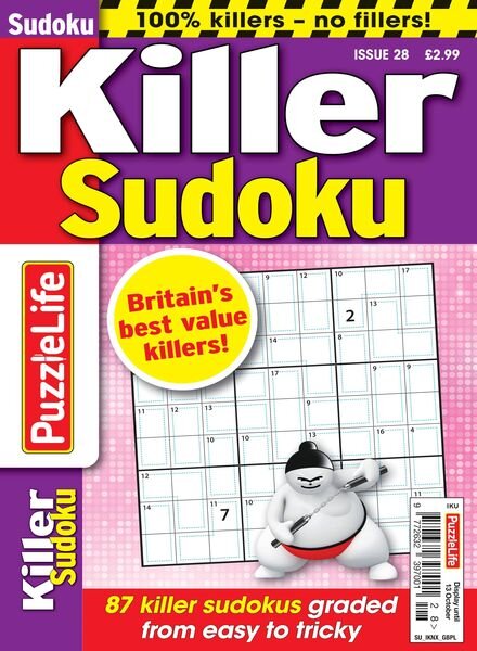 PuzzleLife Killer Sudoku – 18 August 2022 Cover