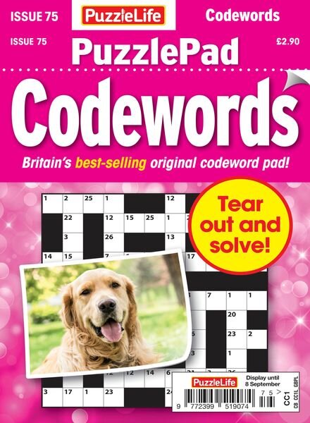 PuzzleLife PuzzlePad Codewords – 11 August 2022 Cover