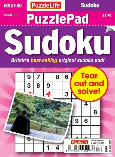 PuzzleLife PuzzlePad Sudoku – 11 August 2022 Cover