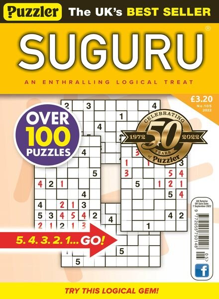 Puzzler Suguru – August 2022 Cover