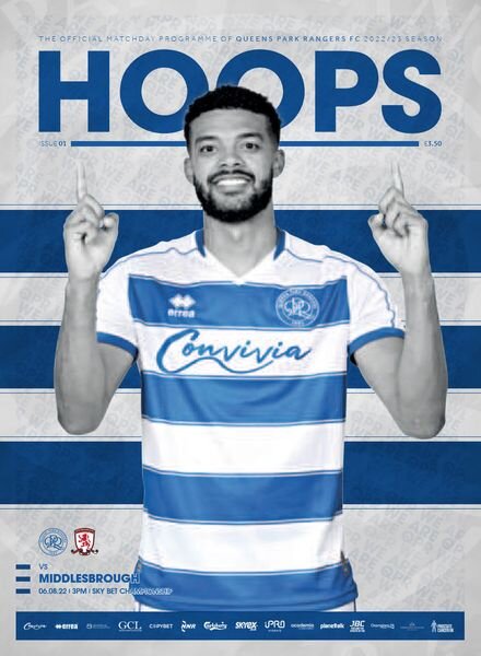 QPR Official Programmes – QPR v Middlesbrough – 6 August 2022 Cover