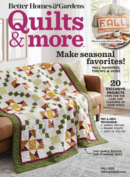 Quilts and More – July 2022 Cover