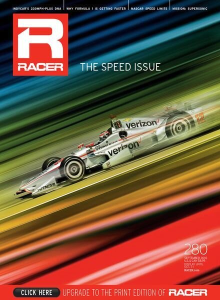 Racer – September 2016 Cover