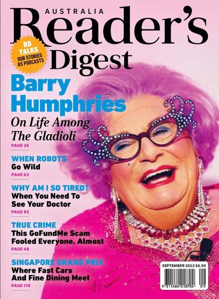 Reader’s Digest Australia & New Zealand – September 2022 Cover