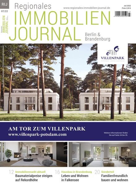 Regionales Immobilien Journal Berlin & Brandenburg – Juli 2022 Cover