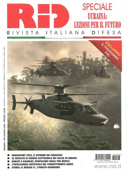 Rivista Italiana Difesa – Agosto 2022 Cover