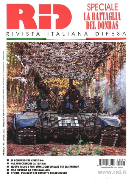Rivista Italiana Difesa – Luglio 2022 Cover