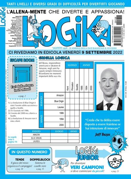 Settimana Logika – 10 agosto 2022 Cover