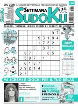 Settimana Sudoku – 10 agosto 2022