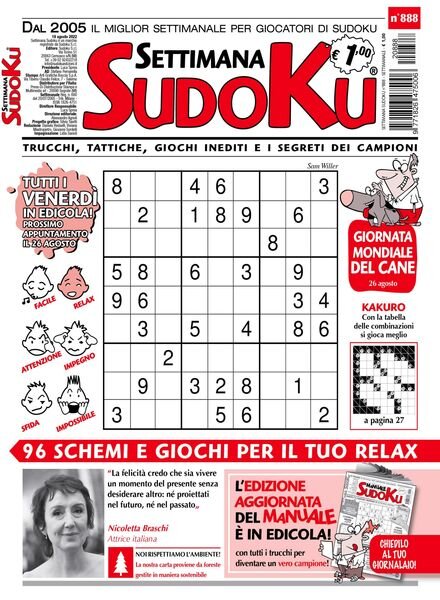 Settimana Sudoku – 17 agosto 2022 Cover