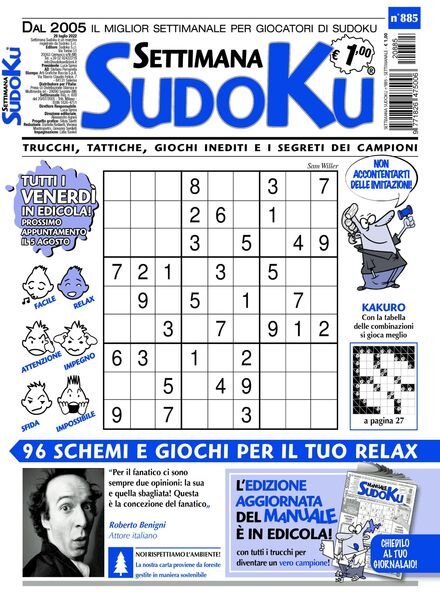 Settimana Sudoku – 27 luglio 2022 Cover