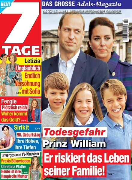 Sieben Tage – 13 August 2022 Cover