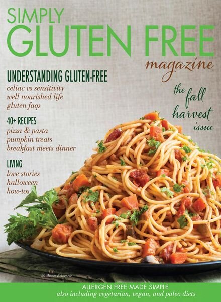 Simply Gluten Free – September 2014 Cover