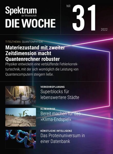 Spektrum – Die Woche – 04 August 2022 Cover