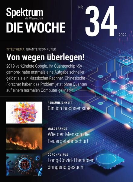 Spektrum – Die Woche – 25 August 2022 Cover