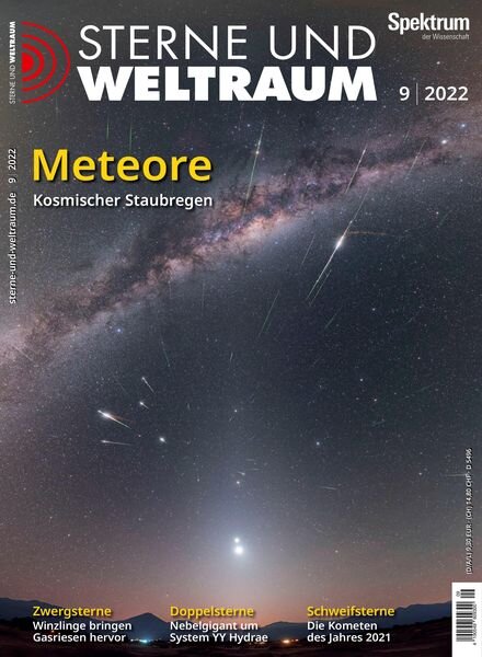 Sterne und Weltraum – August 2022 Cover