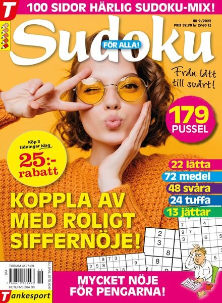 Sudoku for alla – 11 augusti 2022 Cover