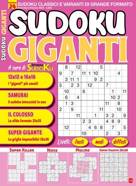 Sudoku Giganti – agosto 2022 Cover