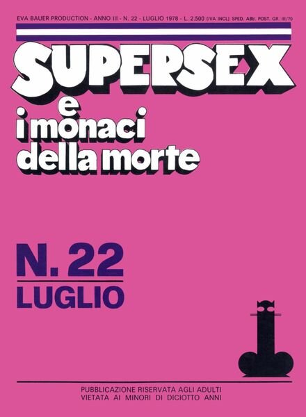 Supersex – n. 22 Luglio 1978 Cover
