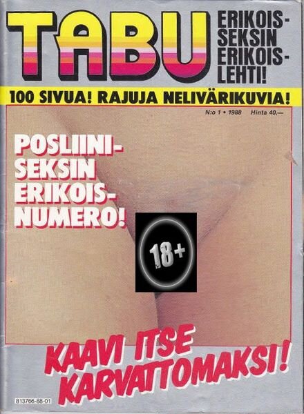 Tabu Finnish – n. 1 1988 Cover