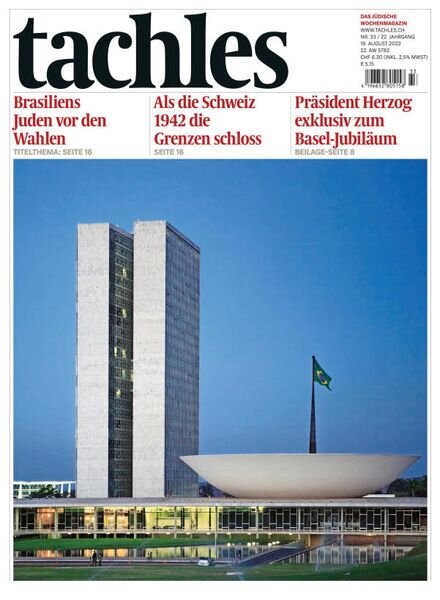 tachles – 19 August 2022 Cover